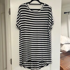 Striped Black and White Women's Top